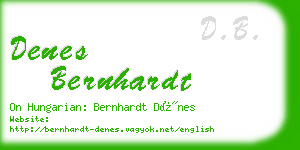 denes bernhardt business card